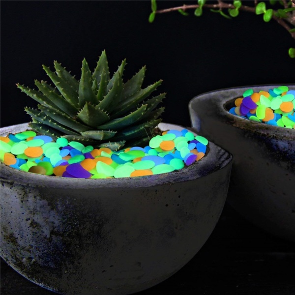 Garden Luminous Glowing Stone Glow In The Dark Pebbles
