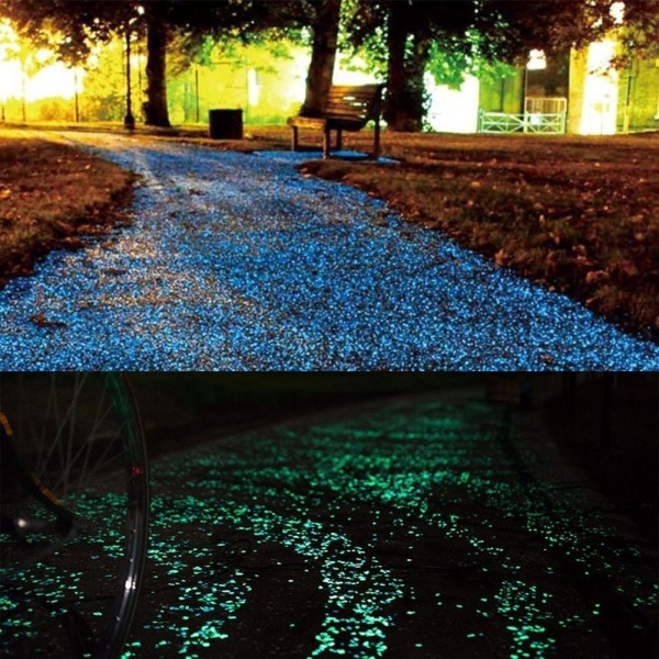 Garden Luminous Glowing Stone Glow In The Dark Pebbles