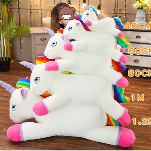 Cartoon Unicorn Shaped Rainbow Color Soft Toy