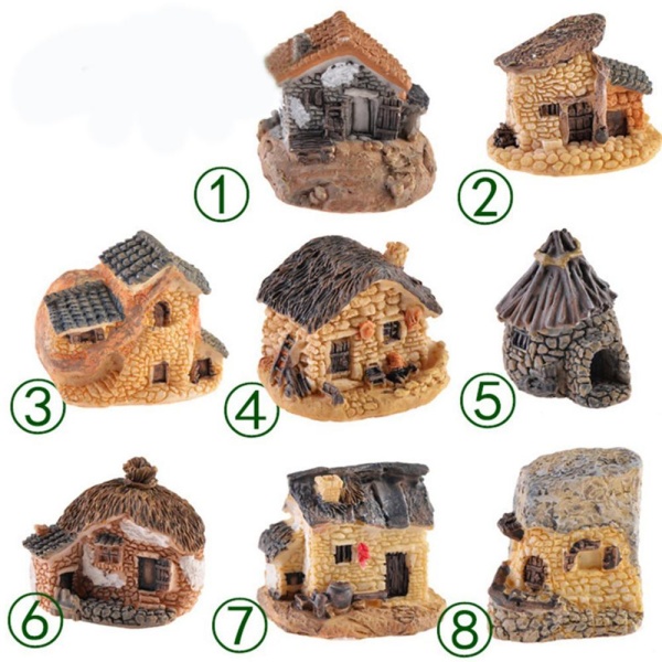 Mini Resin Cottages Miniature Village Houses Landscaping