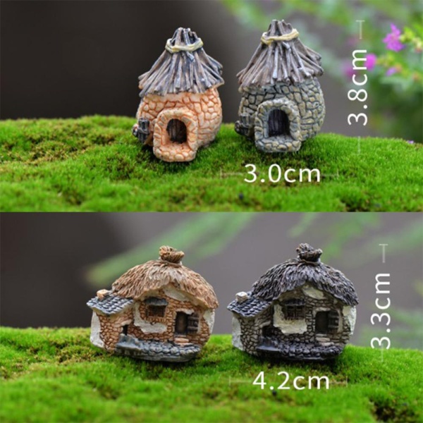 Mini Resin Cottages Miniature Village Houses Landscaping