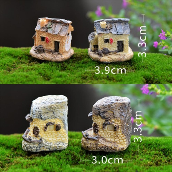 Mini Resin Cottages Miniature Village Houses Landscaping