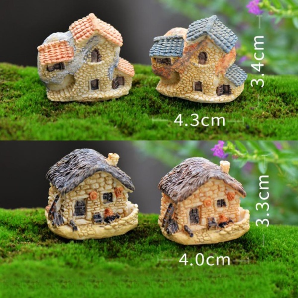 Mini Resin Cottages Miniature Village Houses Landscaping