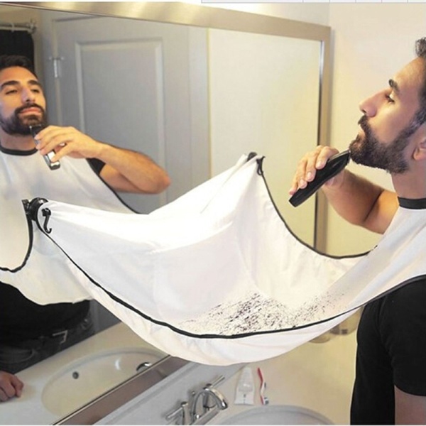 Beard Shave Apron Bib Trimmer Razor Holder