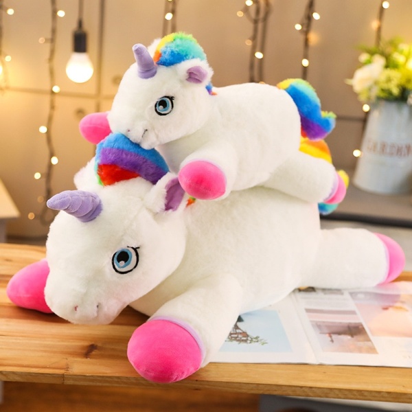 Cartoon Unicorn Shaped Rainbow Color Soft Toy