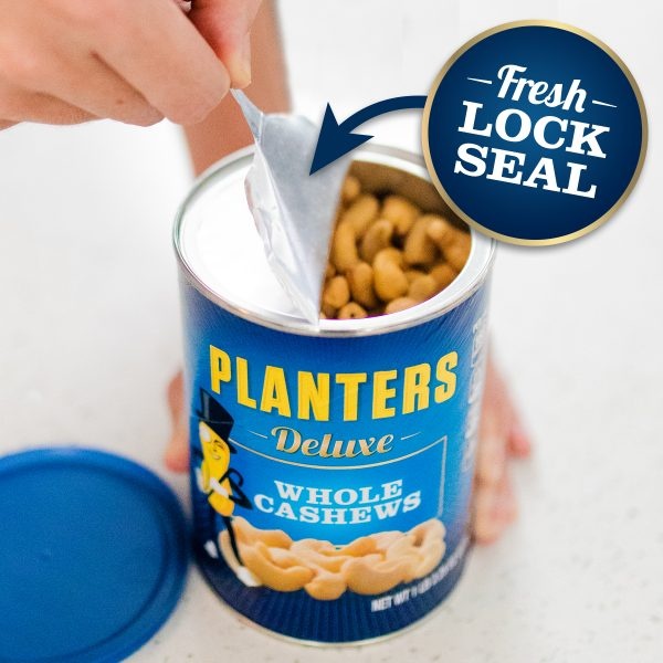 Planters Deluxe Whole Cashews, 18.25 oz Canister