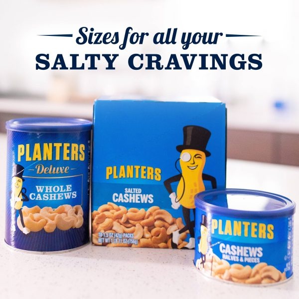 Planters Deluxe Whole Cashews, 18.25 oz Canister
